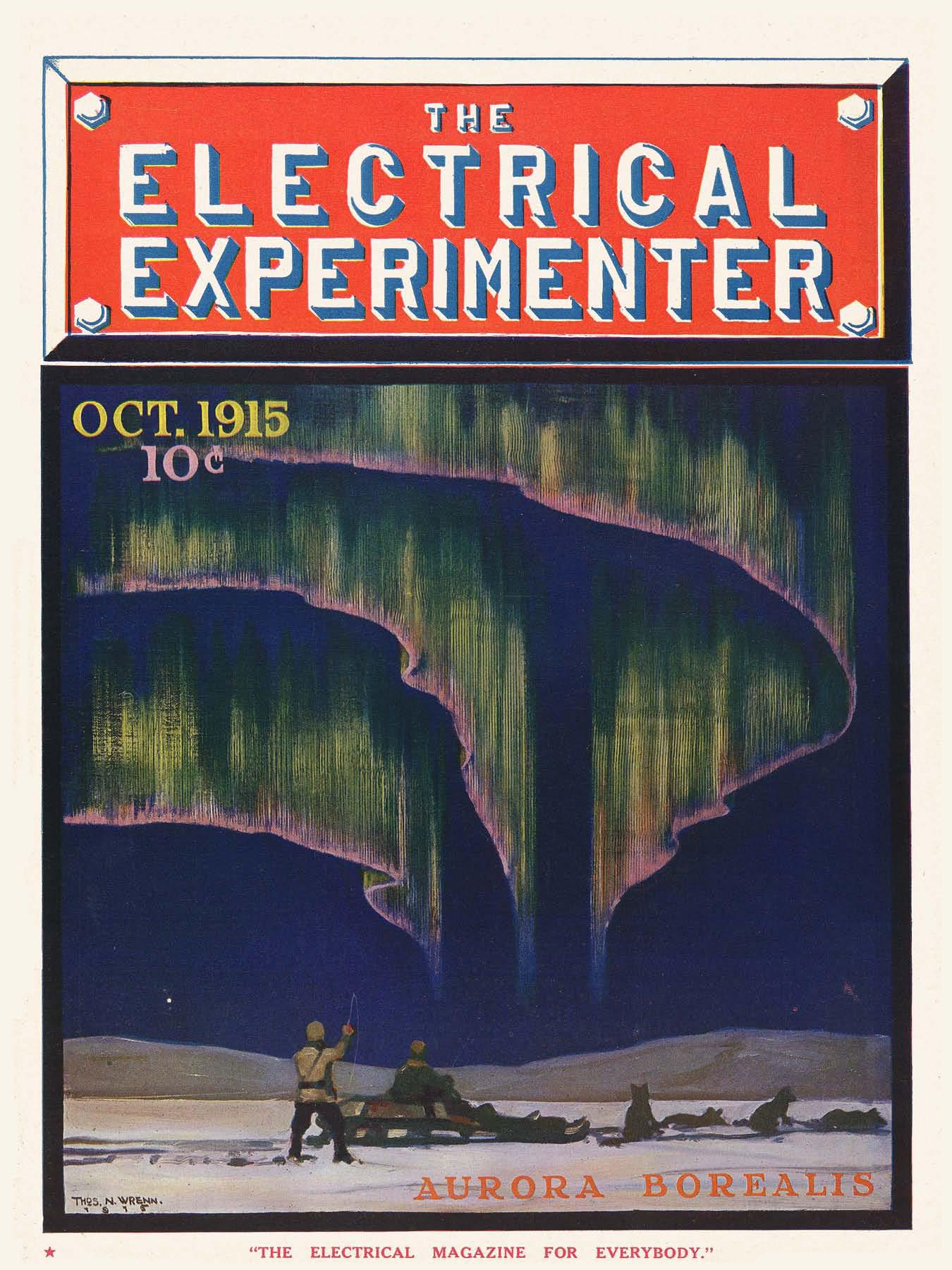 The Electrical Experimenter 1915-10 Muenchhausen Departs for the Planet Mars / The Gravitation Nullifier