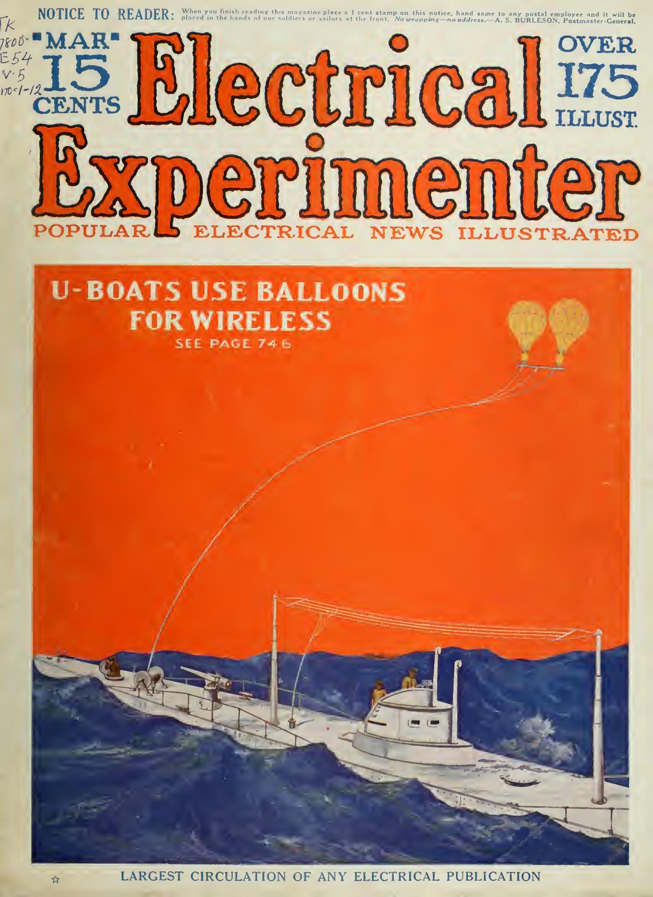 The Electrical Experimenter 1918-03 At War with the Invisible (Part 1 of 2)