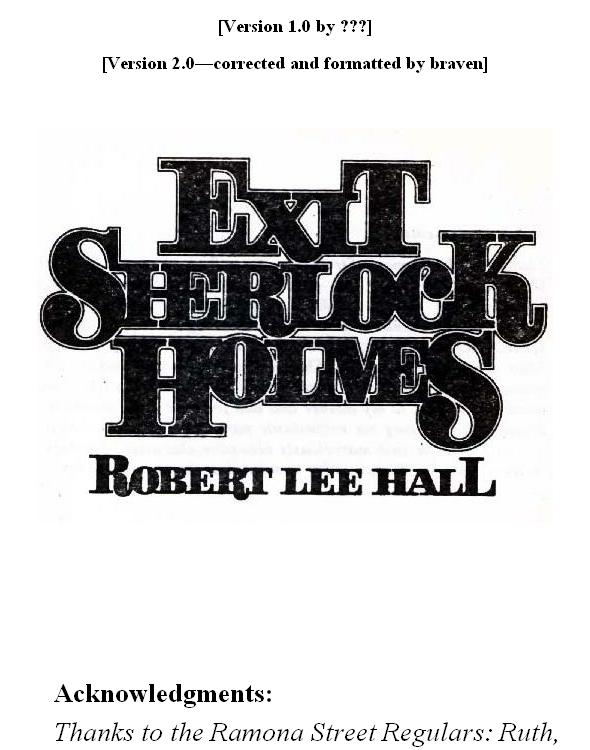 Exit Sherlock Holmes