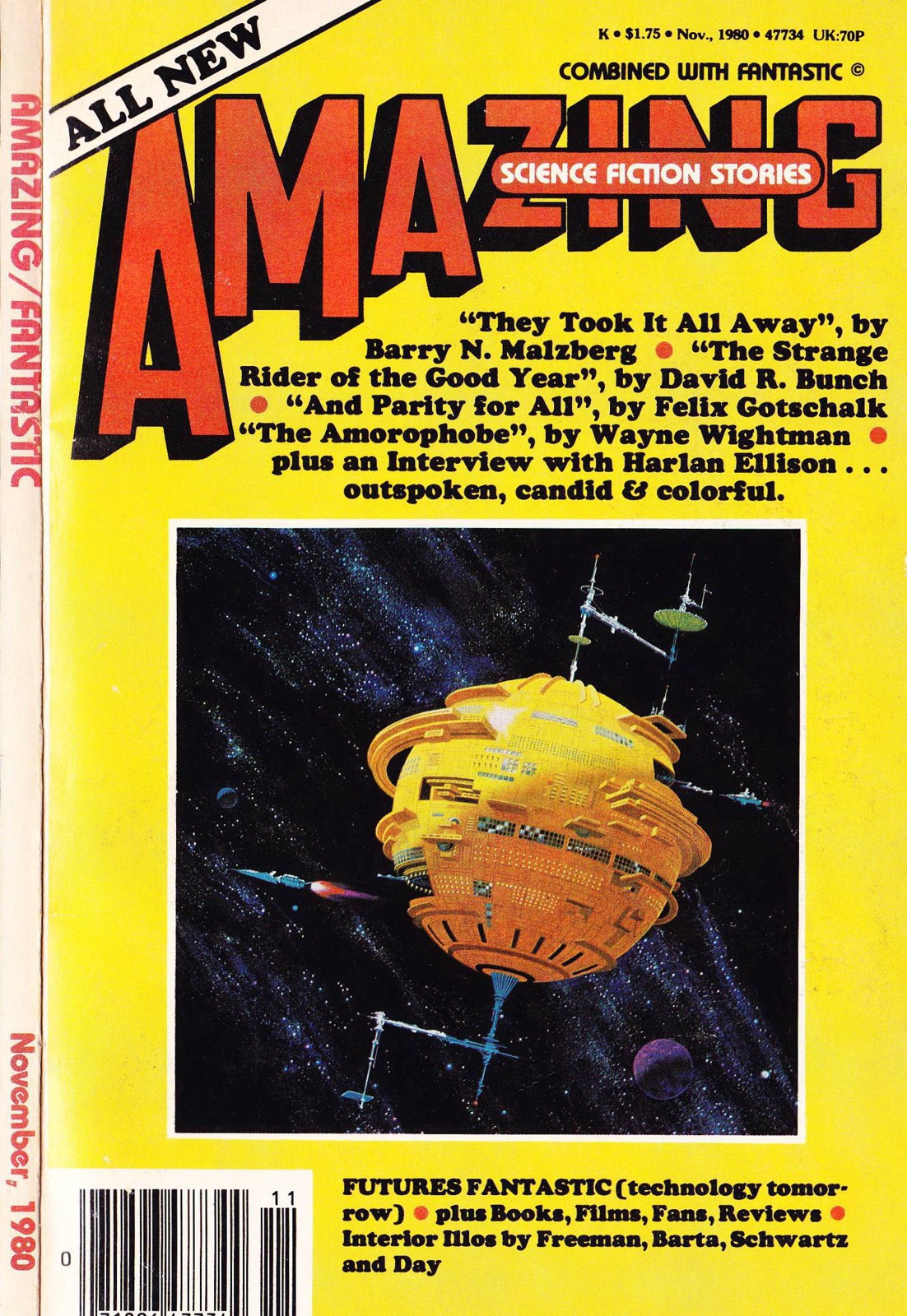 Amazing Science Fiction Stories combined with Fantastic 1980-11 v27n09