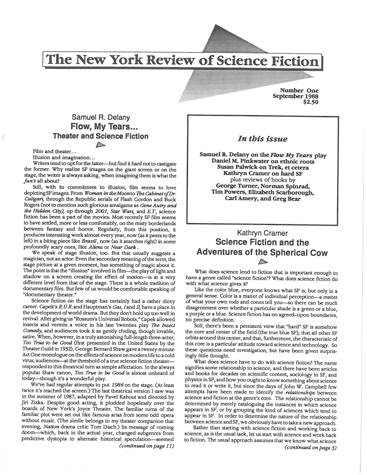 The New York Review of Science Fiction 1988-09 #001