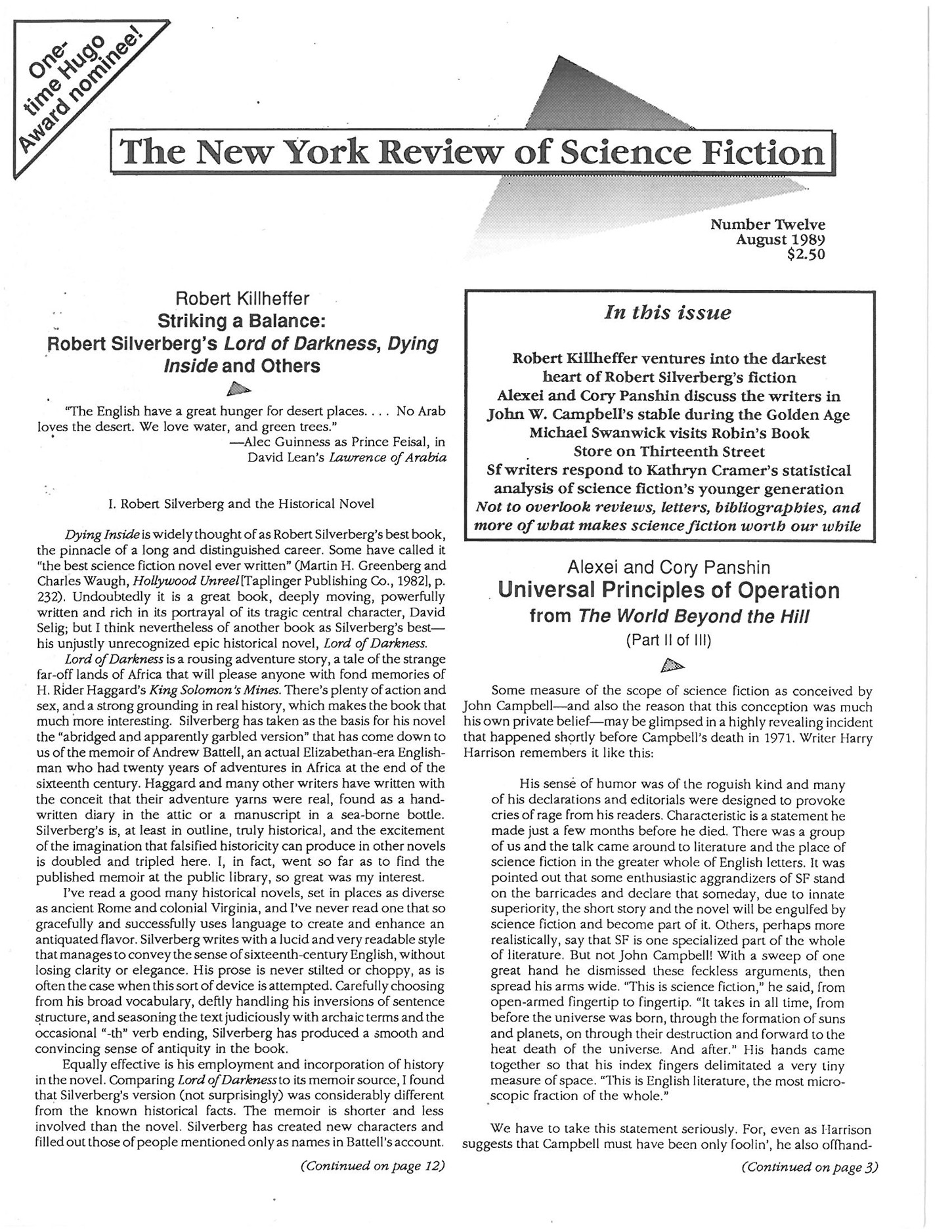 The New York Review of Science Fiction 1989-08 #012