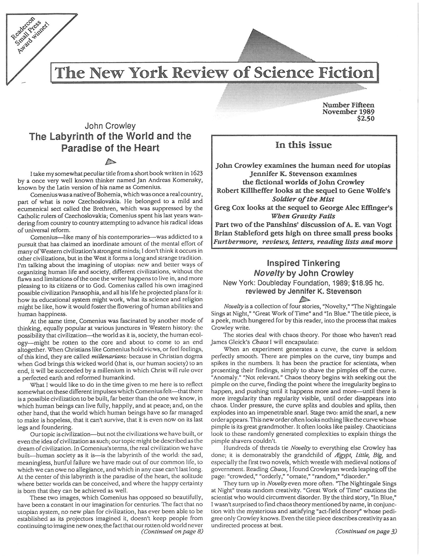 The New York Review of Science Fiction 1989-11 #015