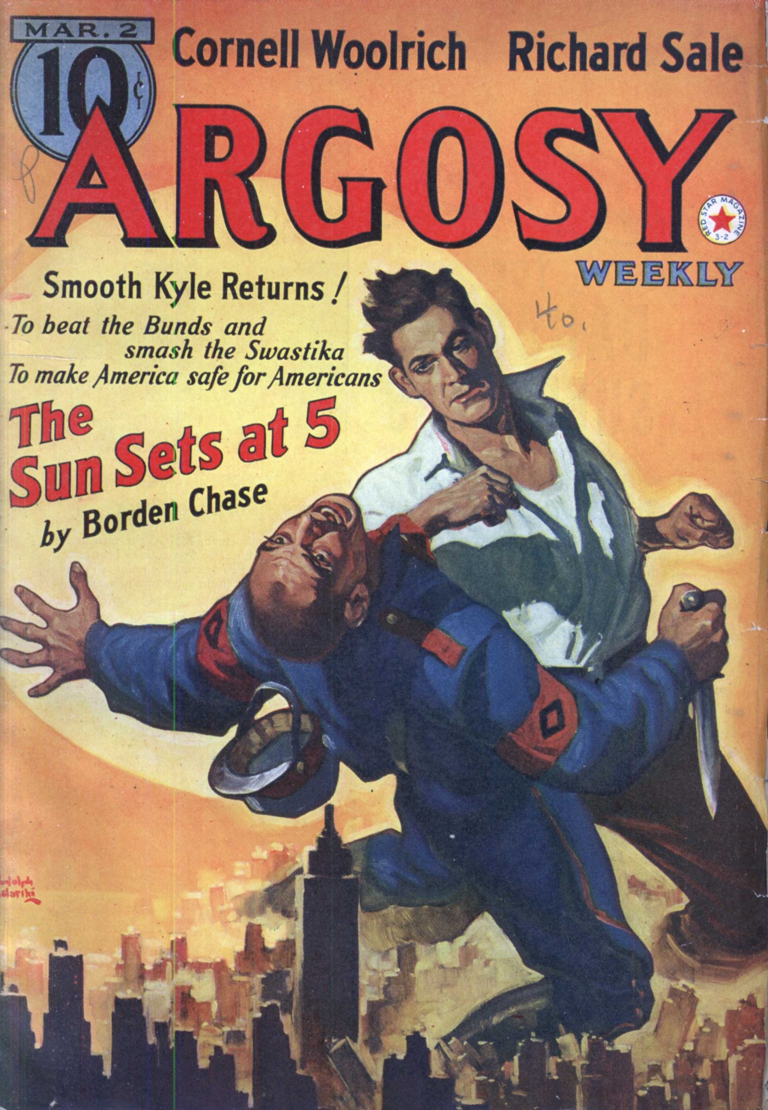 Argosy Weekly 1940-03-02 Mortal Formula / The Green Flame (Part 2 of 4) / The Last Illusion