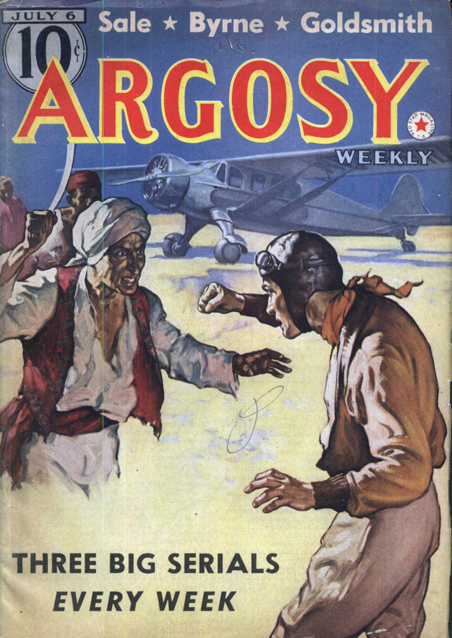 Argosy Weekly 1940-07-06 The Harp and the Blade (Part 3 of 7) / Miracle on Main Street