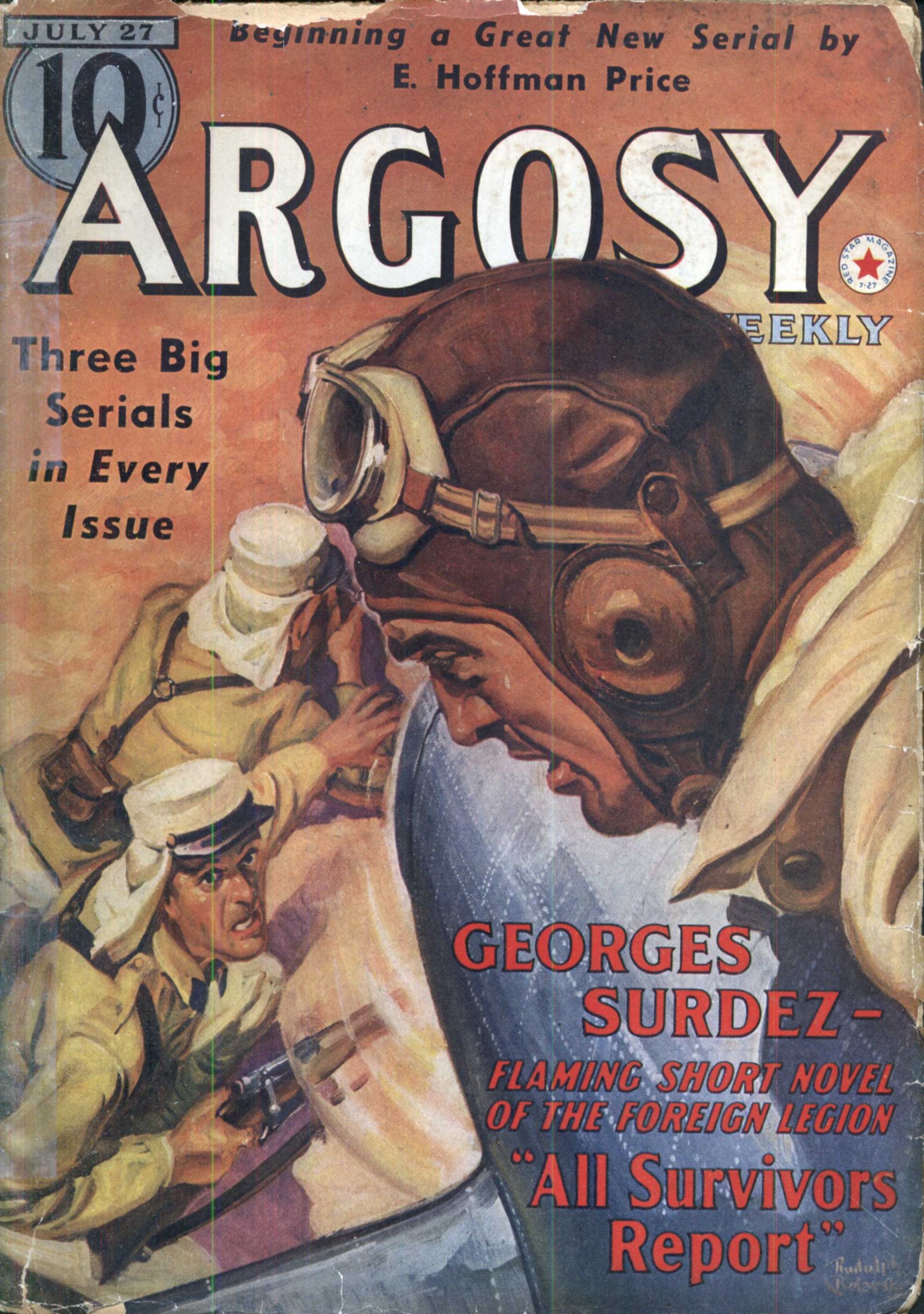 Argosy Weekly 1940-07-27 The Harp and the Blade (Part 6 of 7) / Yaqui Gold (Part 1 of 5)