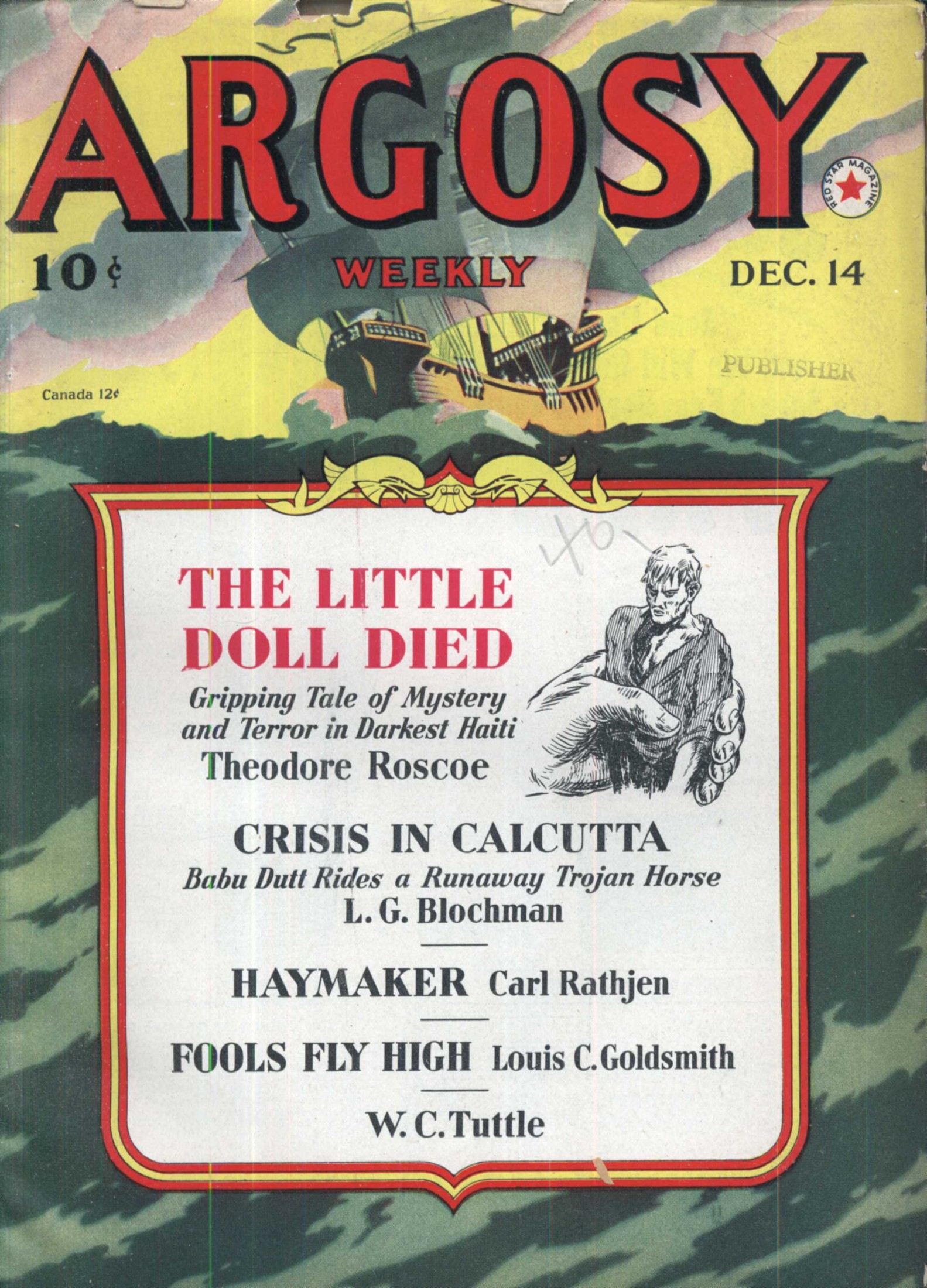 Argosy Weekly 1940-12-14 The Little Doll Died (Part 1 of 2) / He Didn't Want Soup