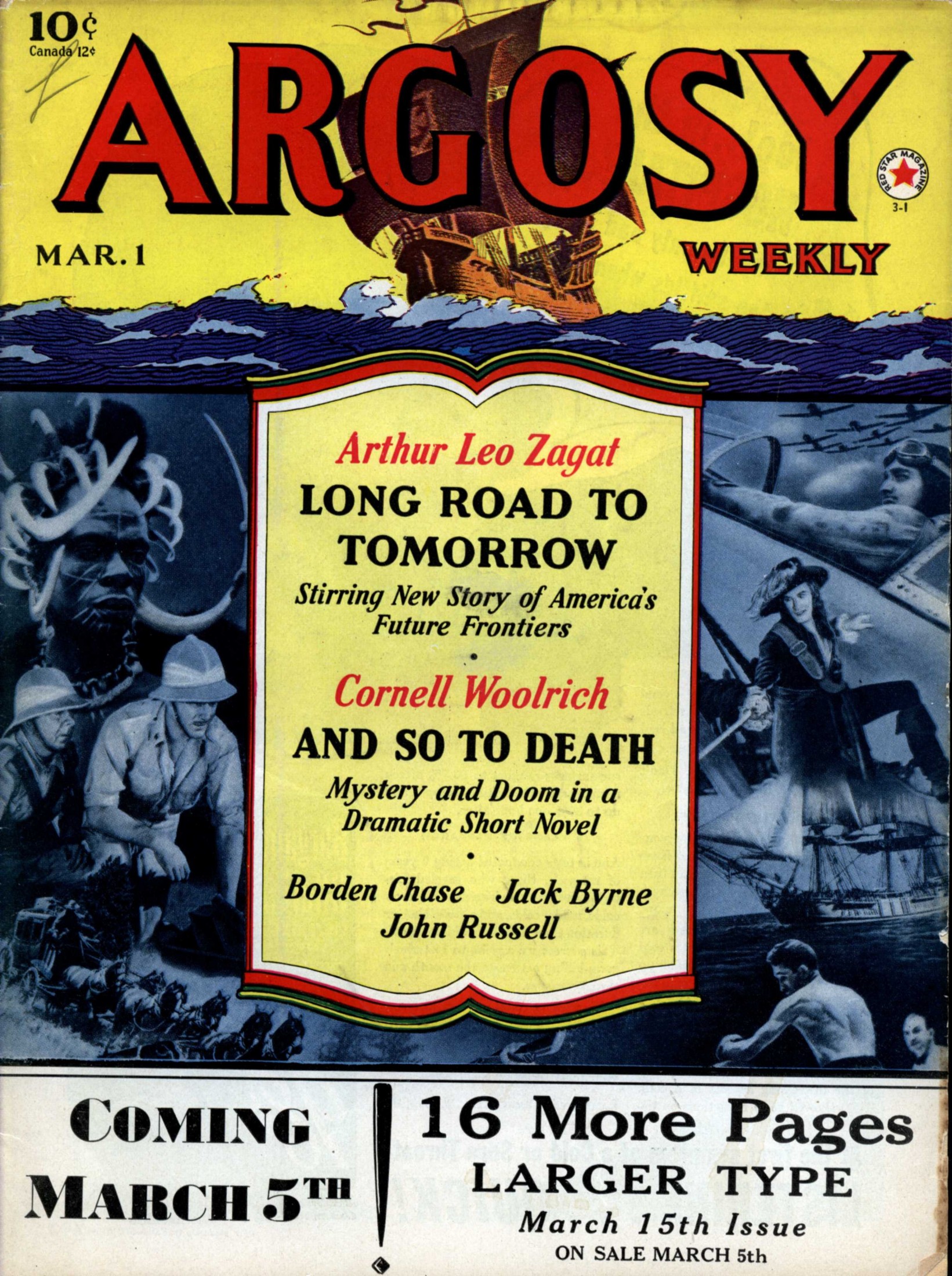 Argosy Weekly 1941-03-01 v306n01 The Long Road to Tomorrow (Part 1 of 4) / The Devil's Garden / And So To Death