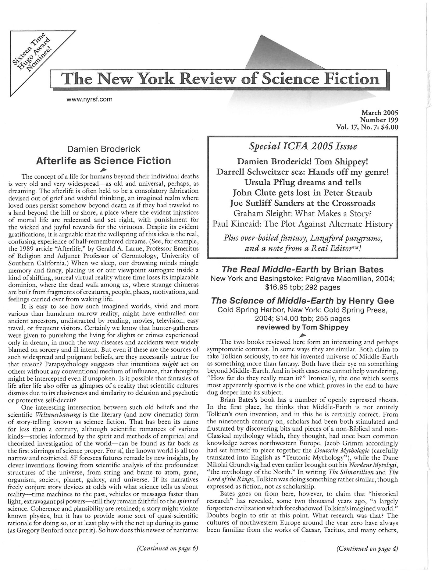 The New York Review of Science Fiction 2005-03 #199