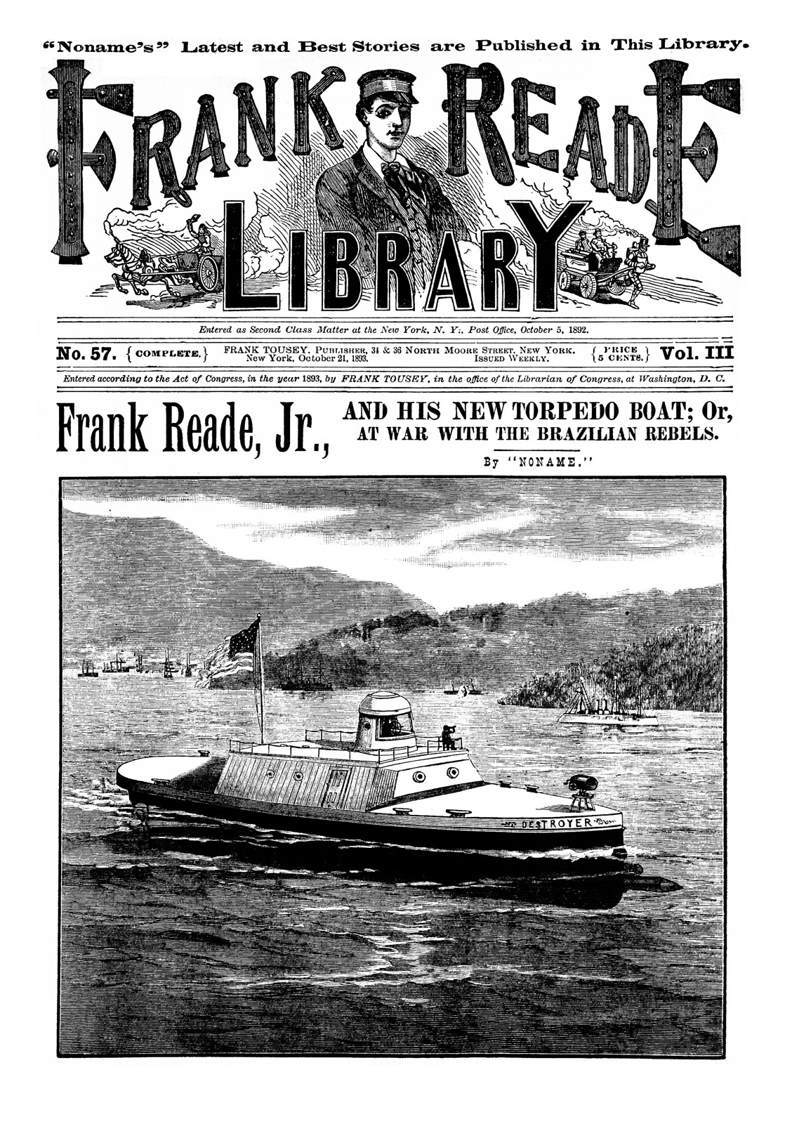 Frank Reade, Jr., and His New Torpedo Boat