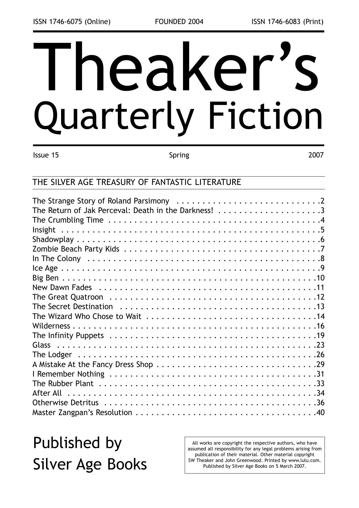 Theaker's Quarterly Fiction 2007-03 #15