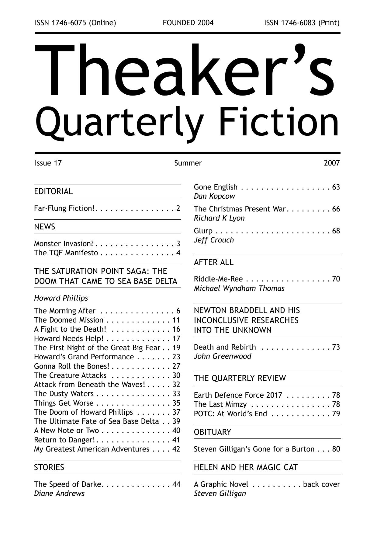 Theaker's Quarterly Fiction 2007-06 #17