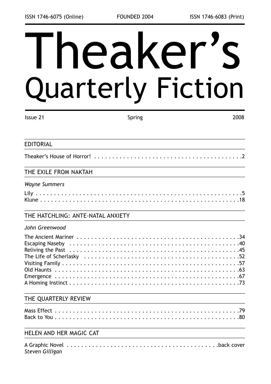 Theaker's Quarterly Fiction 2008-02 #21