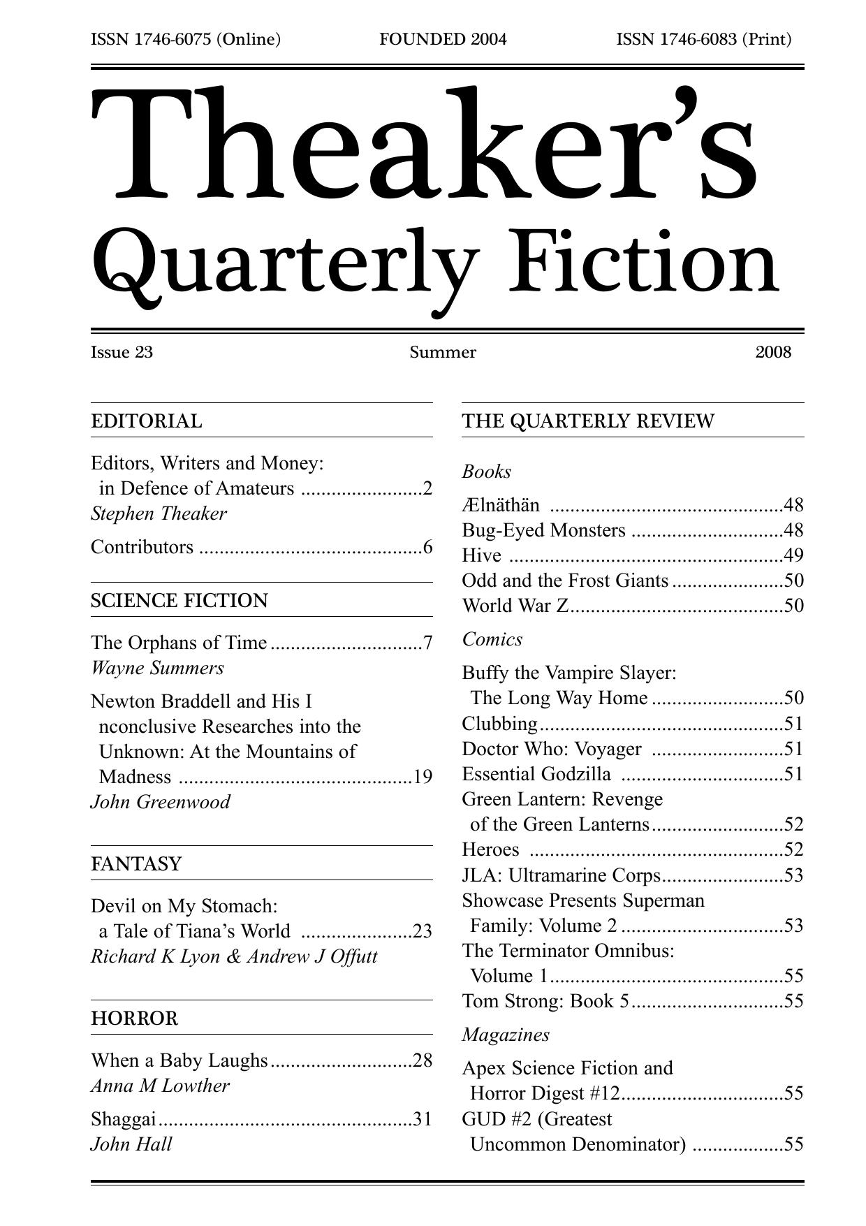 Theaker's Quarterly Fiction 2008-06 #23