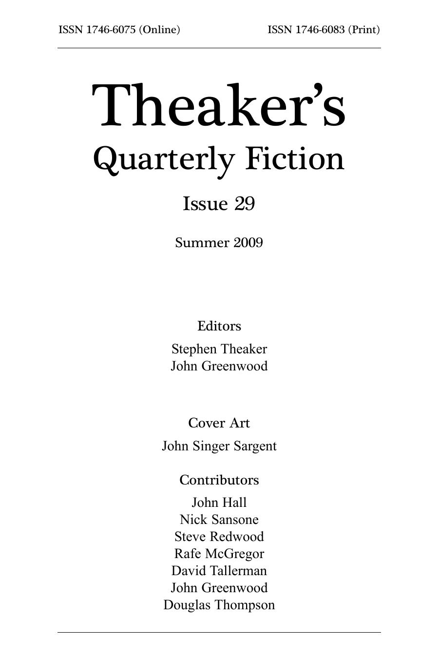 Theaker's Quarterly Fiction 2009-06 #29